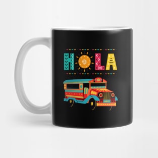 HOLA BUS MEXICO HAPPY COLOURS Mug